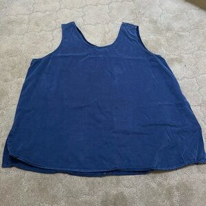 Tianello Vintage Blue Tencel Tank Top Sz XL